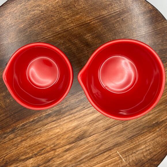 Rae Dunn Disney Pixar Incredibles 4 Piece Red Ceramic Measuring Cup Set New Gift - Picture 12 of 16